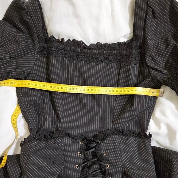 Angelic Pretty / Alice and the Pirates - Pinstripe Lace Lolita Dress - Picture 4 of 8